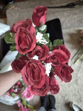 Red Rose Faux Floral Arrangement